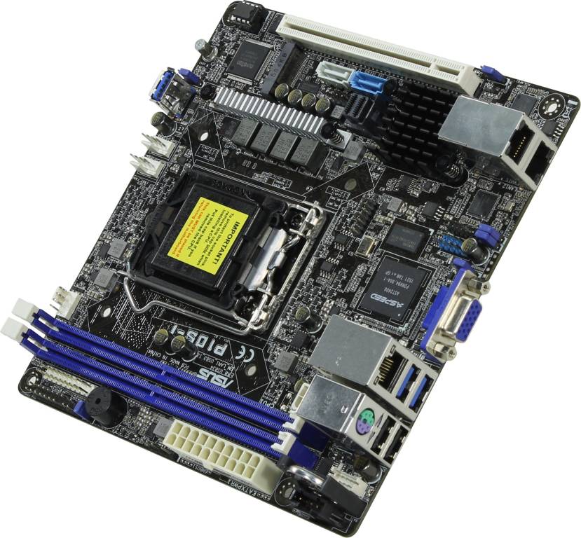    LGA1151 ASUS P10S-I (RTL) [C232] PCI-E+SVGA+2xGbLAN SATA RAID Mini-ITX 2DDR-4