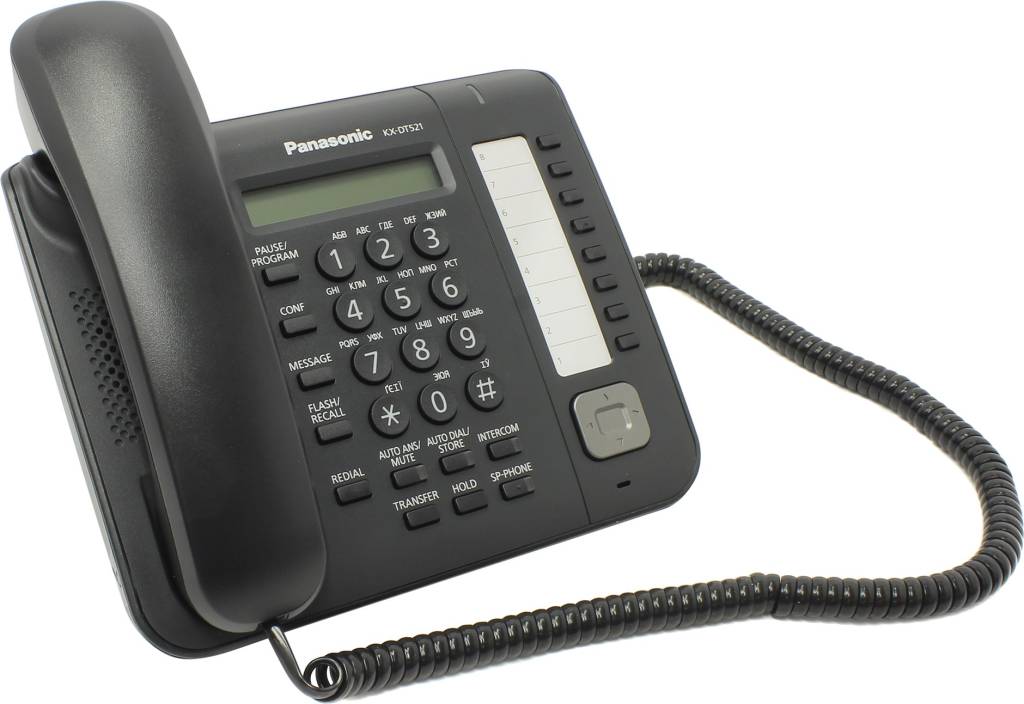 купить Panasonic KX-DT521RU-B < Black > цифровой системный телефон