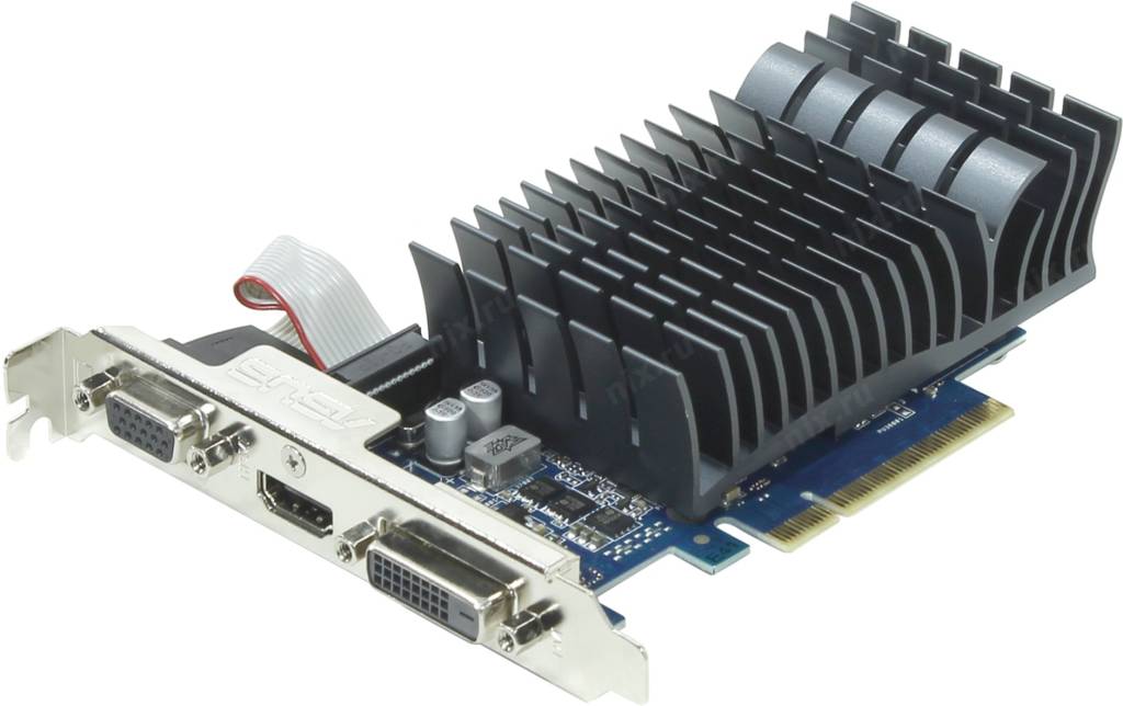   PCI-Ex8 1Gb DDR-3 ASUS 710-1-SL (RTL) D-Sub+DVI+HDMI [GeForce GT710]