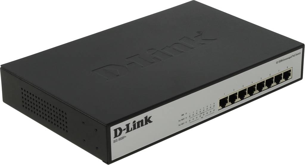    8-. D-Link [DES-1008P+]  (8UTP 10/100Mbps PoE+)