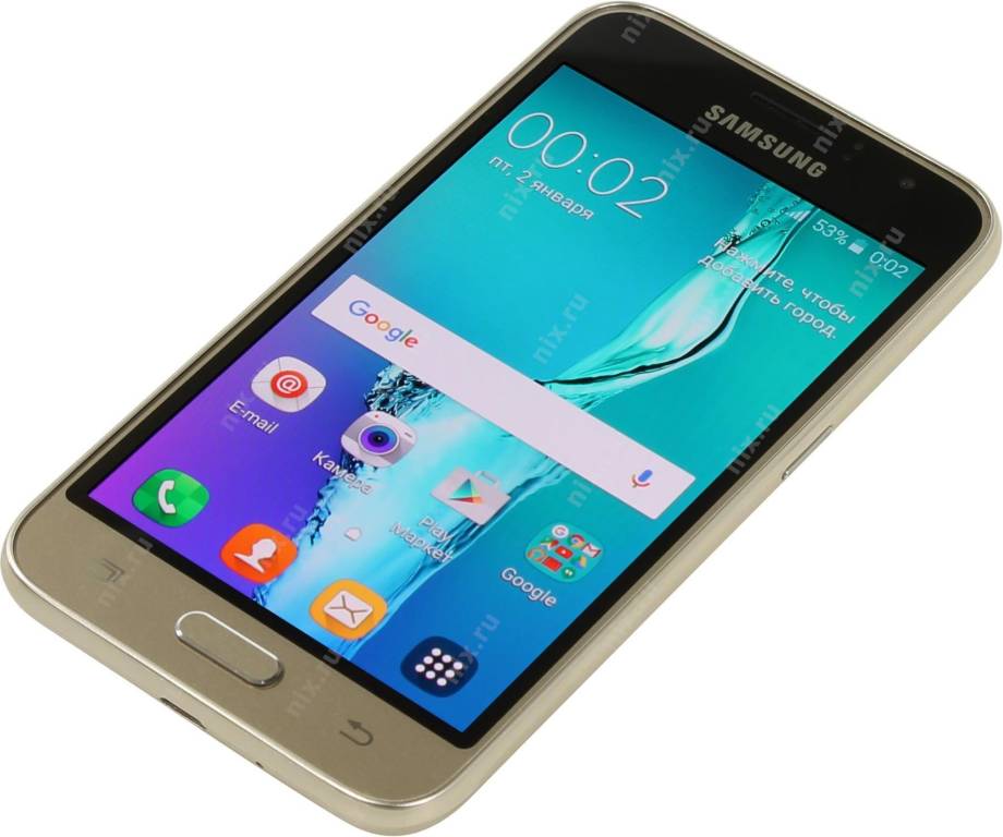   Samsung Galaxy J1(2016)SM-J120F Gold(1.3GHz,1GbRAM,4.5800x480 sAMOLED,4G+BT+WiFi+GPS,8Gb+m