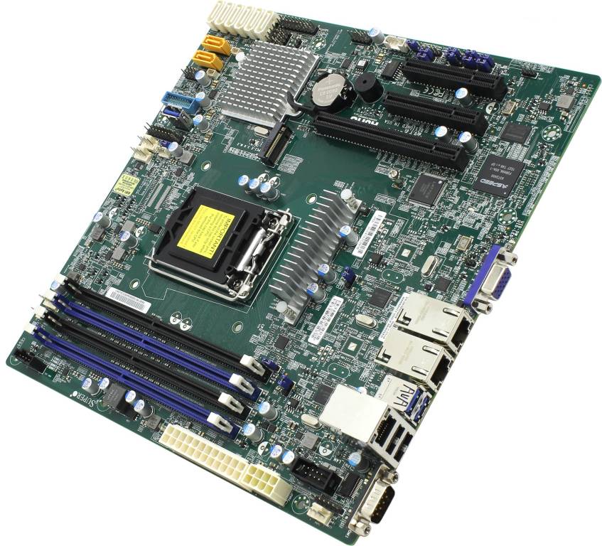    LGA1151 SuperMicro X11SSH-F(RTL)[C236]PCI-E SVGA 2xGbLAN SATA RAID microATX 4DDR4
