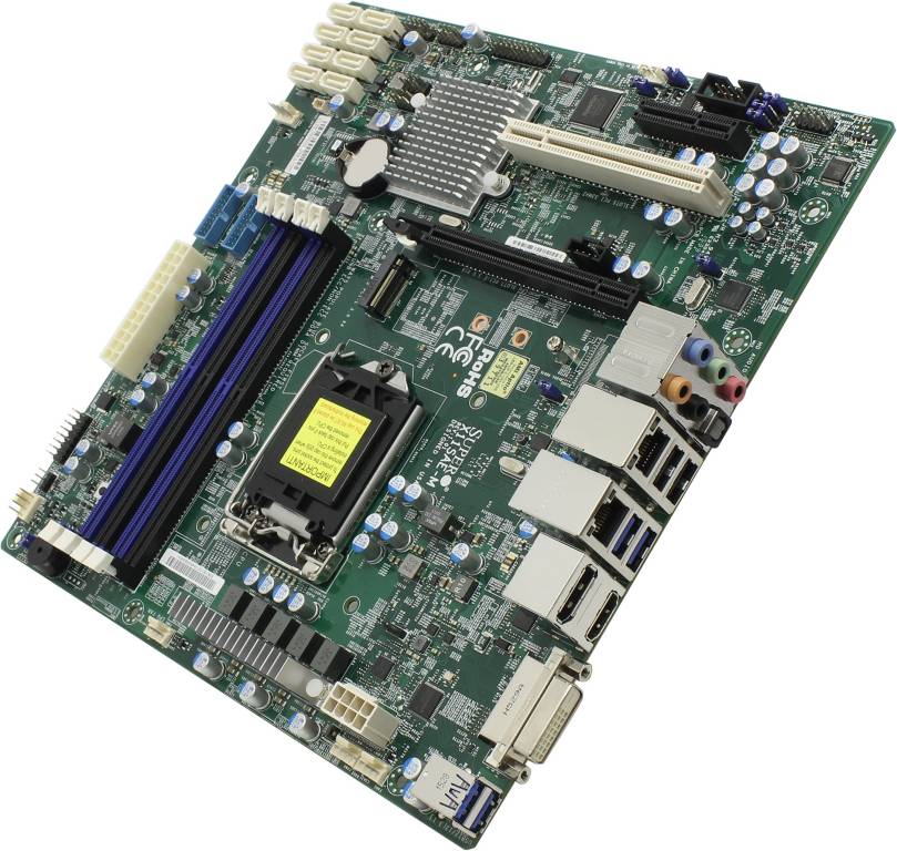    LGA1151 SuperMicro X11SAE-M(RTL)[C236]PCI-E SVGA 2xGbLAN SATA RAID microATX 4DDR4
