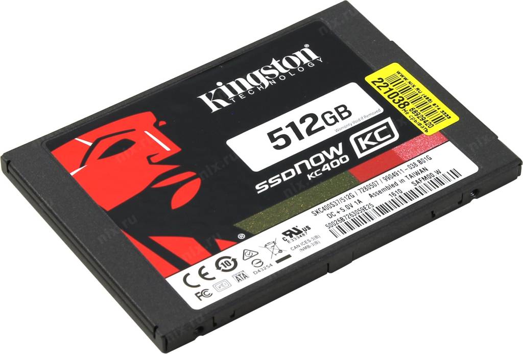   SSD 512 Gb SATA-III Kingston KC400 [SKC400S37/512G] 2.5 MLC