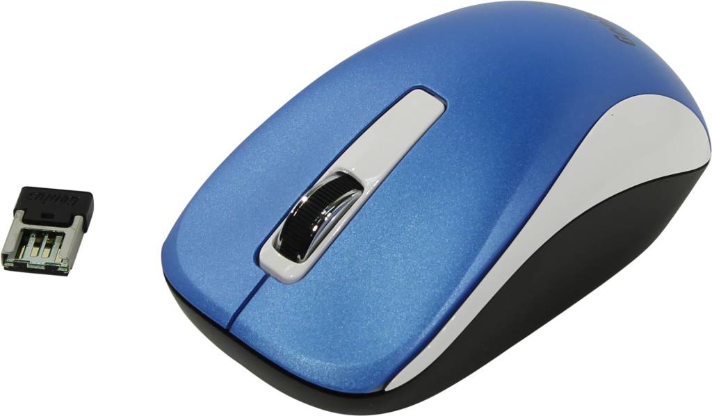   USB Genius Wireless BlueEye Mouse NX-7010 [White&Blue] (RTL) 3.( ) (31030114110)