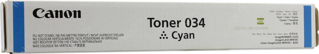 купить Тонер Canon C-EXV034 Cyan для iR C1225, MF810C/820C