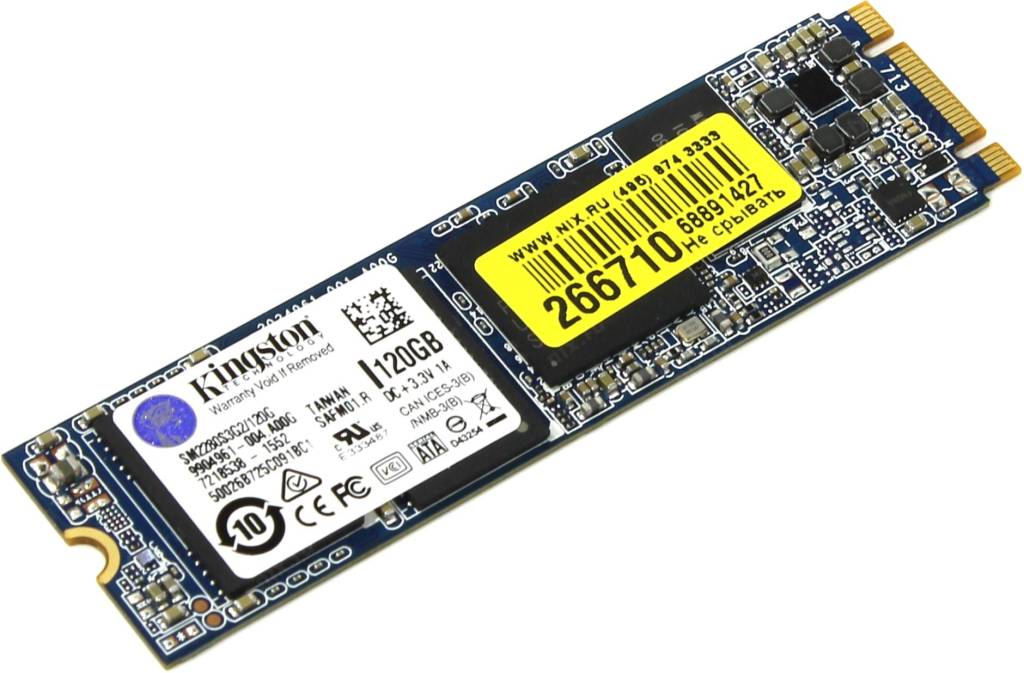   SSD 120 Gb M.2 2280 B&M SATA-III Kingston SSDNow G2 [SM2280S3G2/120G] MLC