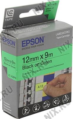    EPSON C53S625413 LC-4GBF9 (12 x 9, Black on Green)