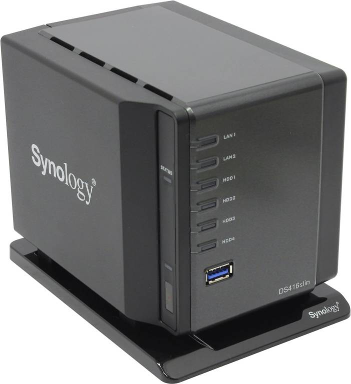     Synology[DS416slim]Disk Station(4x2.5 HDD/SSD SATA,RAID 0/1/5/5+/6/10/JBOD,