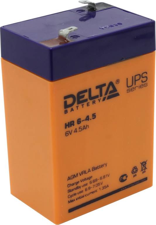    6V  4.5Ah Delta HR 6-4.5