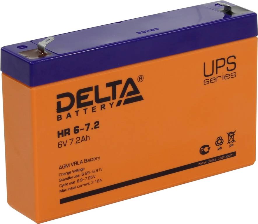    6V  7,2Ah Delta HR 6-7.2  UPS