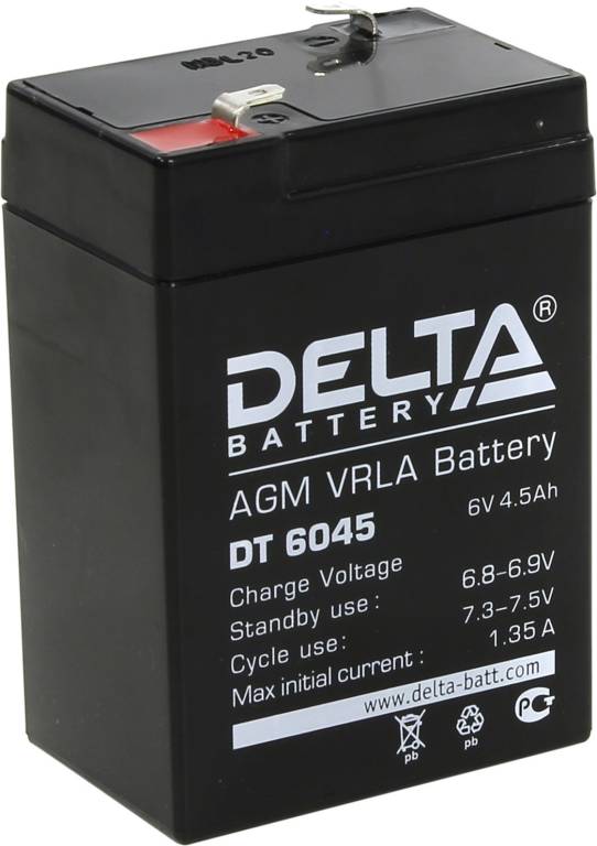    6V  4.5Ah Delta DT 6045