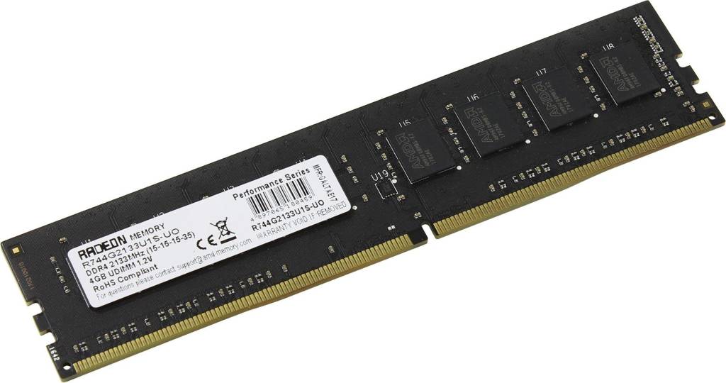    DDR4 DIMM  4Gb PC-17000 AMD [R744G2133U1S-UO] CL15