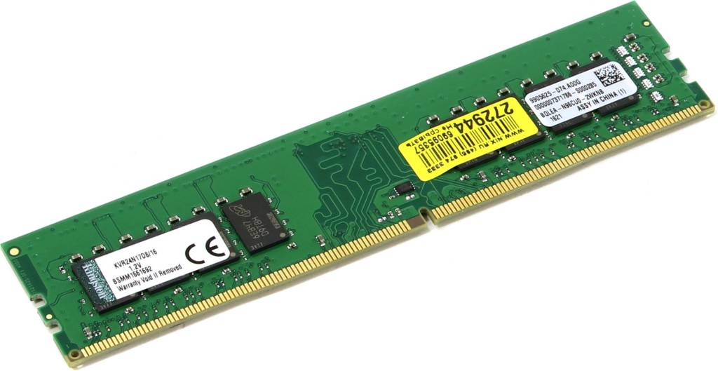    DDR4 DIMM 16Gb PC-19200 Kingston [KVR24N17D8/16] CL17