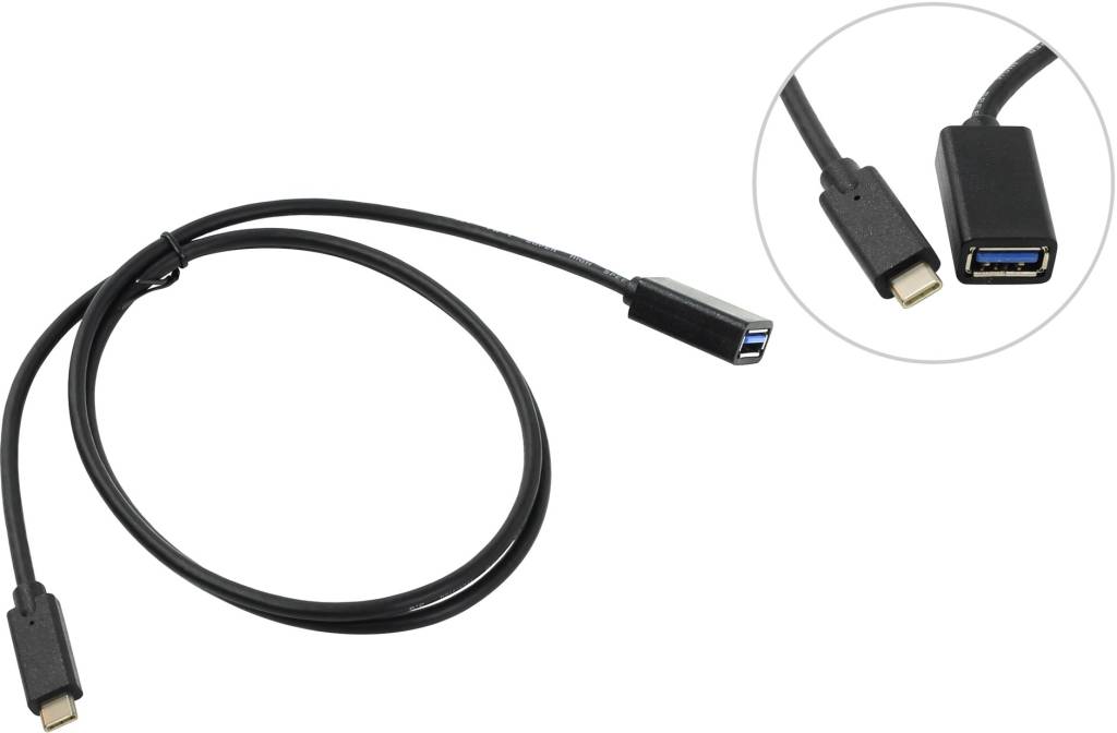 купить Кабель USB-C M -- > USB 3.0 AF 1м
