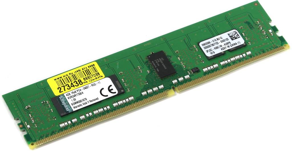    DDR4 RDIMM  4Gb PC-19200 Kingston [KVR24R17S8/4] CL17 ECC Registered
