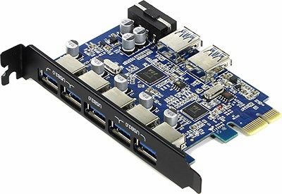   PCI-Ex1 USB3.0, 5port-ext /2port-int Orico [PVU3-5O2U] (RTL)
