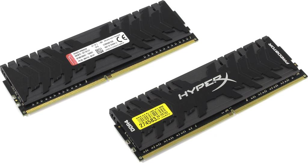    DDR4 DIMM  8Gb PC-25600 Kingston HyperX Predator [HX432C16PB3K2/8] KIT 2*4Gb CL16
