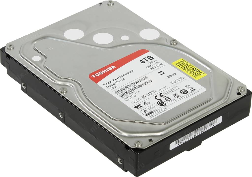 купить Жесткий диск 4 Tb SATA-III Toshiba X300 [HDWE140UZSVA] 3.5” 7200rpm 128Mb