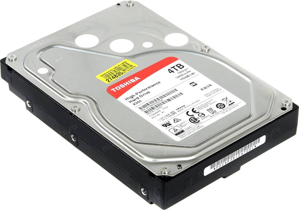 купить Жесткий диск 4 Tb SATA-III Toshiba X300 [HDWE140EZSTA] (RTL) 3.5” 7200rpm 128Mb