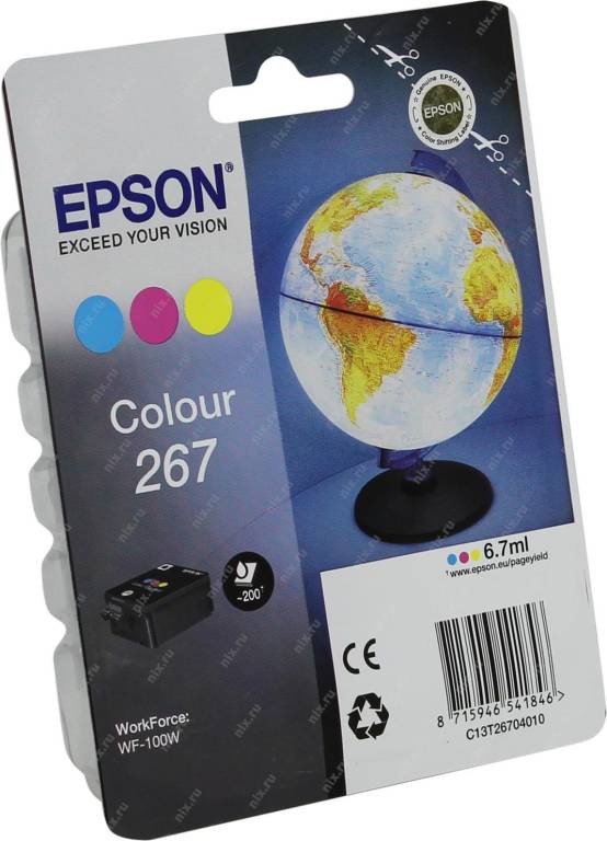   Epson T267 [C13T26704010] Color (o)  WorkForce WF-100W