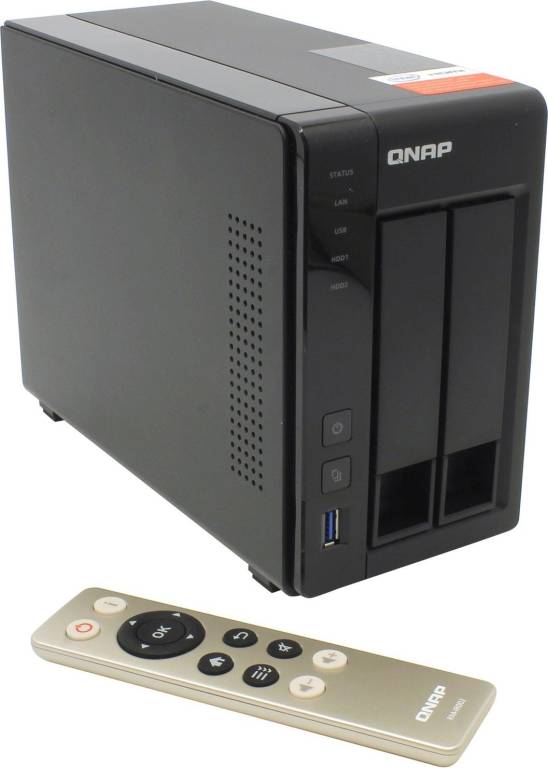     QNAP NAS Server< TS-251+8G >(2x3.5/2.5HotSwap HDD SATA,RAID0/1,2xGbLAN,2xUSB