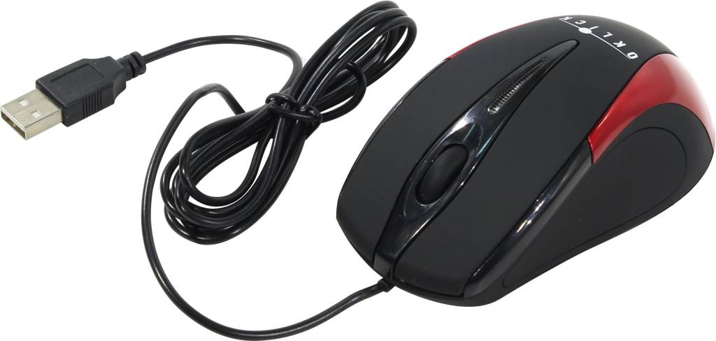   USB OKLICK Optical Mouse [235M] [Black-Red] (RTL) 3.( ) [997815]