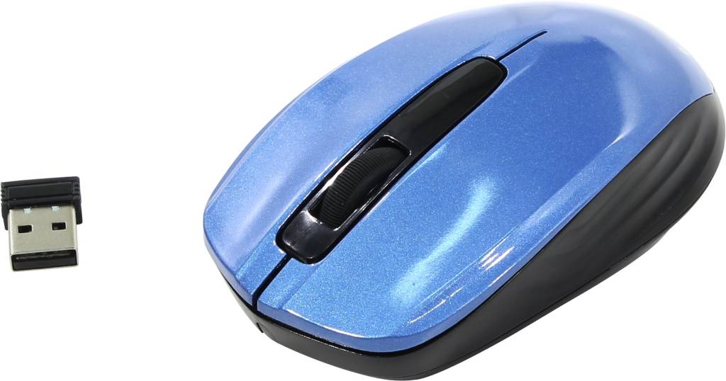   USB OKLICK Wireless Optical Mouse [475MW] [Black-Blue] (RTL) 3.( ) [945833]