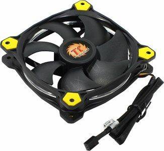     120x120x25, 12 Thermaltake[CL-F038-PL12YL-A]Riing 12(Yellow LED,24.6,1500