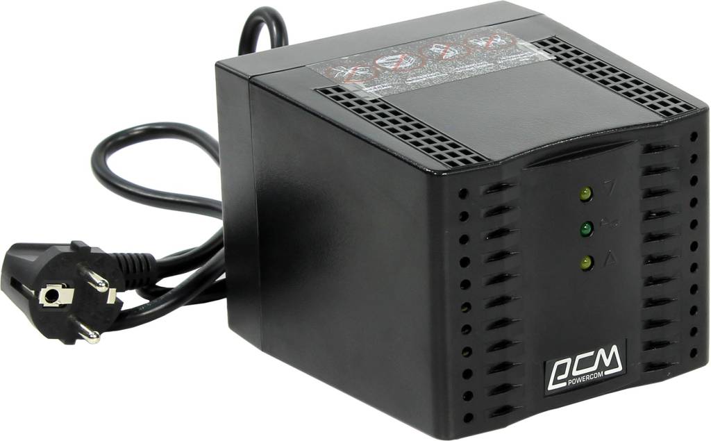 купить Стабилизатор  3000VA PowerCom TCA-3000 Black (4 розетки Euro)
