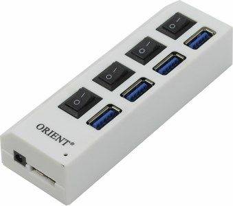   USB3.0 HUB 4-port Orient< BC-307PS >+/  USB(. AC110-240V,. DC5V,