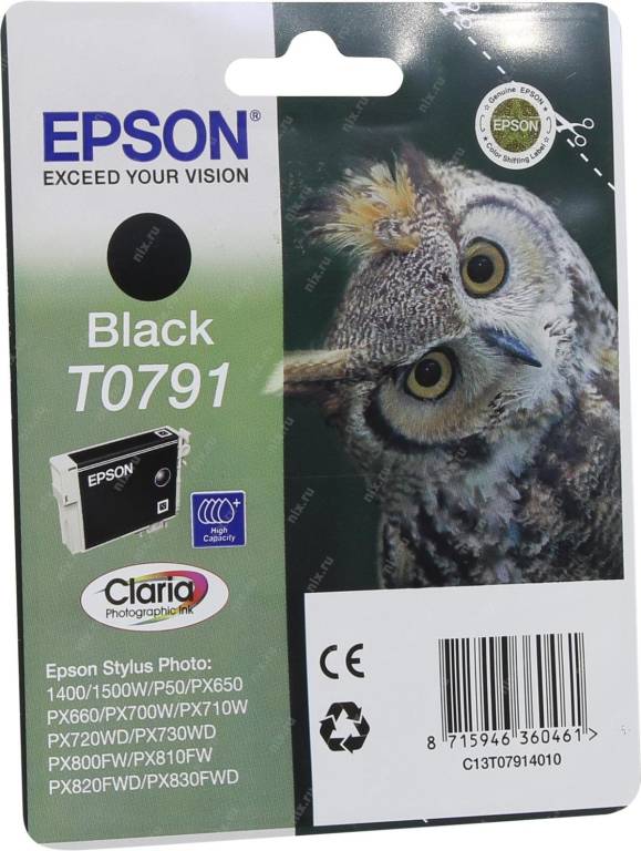   Epson T0791 [T07914010] Black (o)  ST Photo 1400/P50,PX650/660/700W/710W/720W