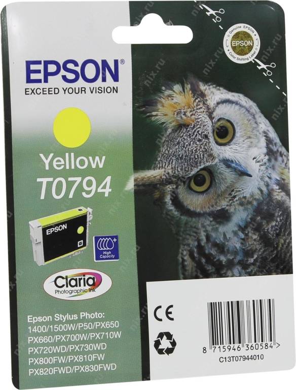   Epson T0794 [T07944010] Yellow (o)  ST Photo 1400/P50,PX650/660/700W/710W/720W