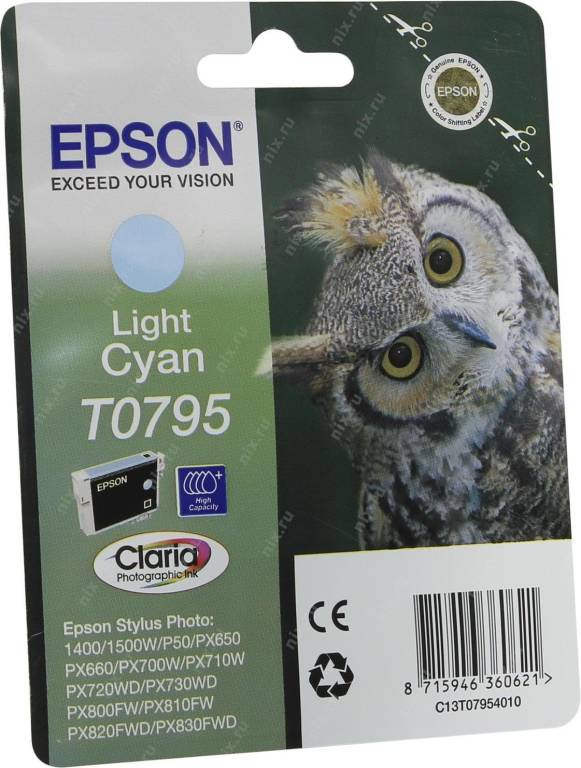   Epson T0795 [T07954010] Light Cyan (o)  ST Photo 1400/P50,PX650/660/700W/710W/720W