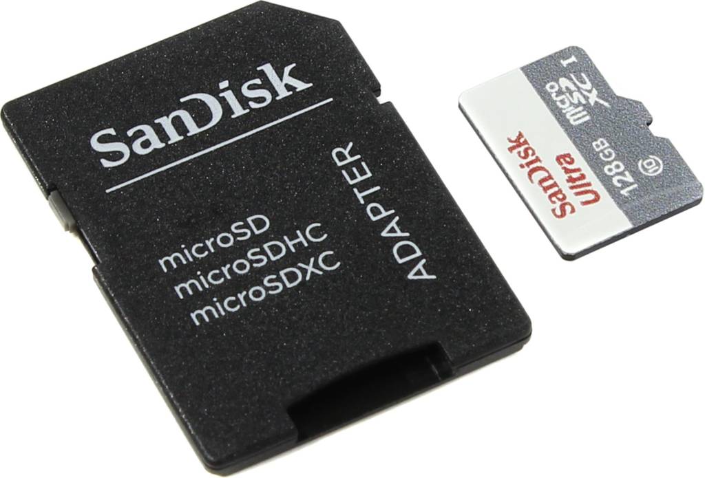    microSDXC 128Gb SanDisk Ultra [SDSQUNB-128G-GN6TA] UHS-I U1 Class10+microSD--