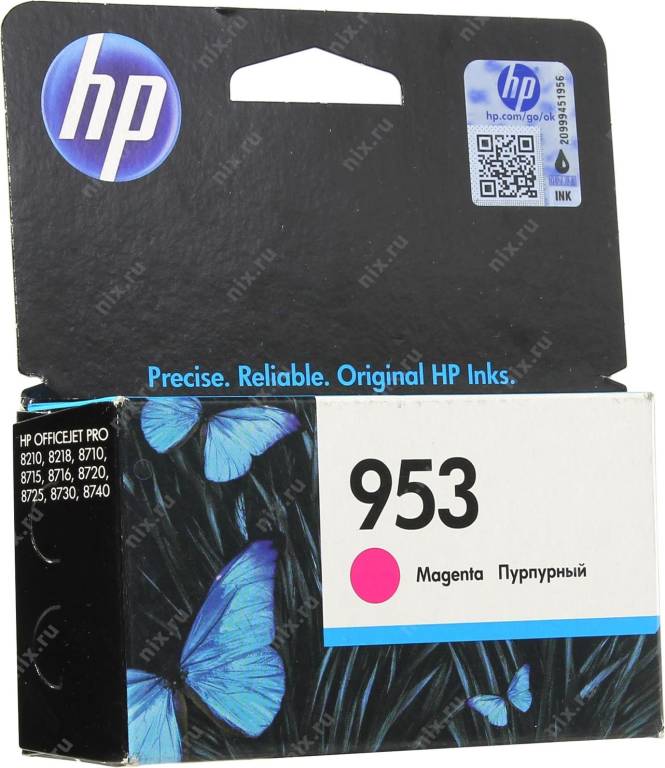 купить Картридж HP F6U13AE №953 Magenta (o) для HP Officejet Pro 8210/18/8710/15/16/20/25/30/40