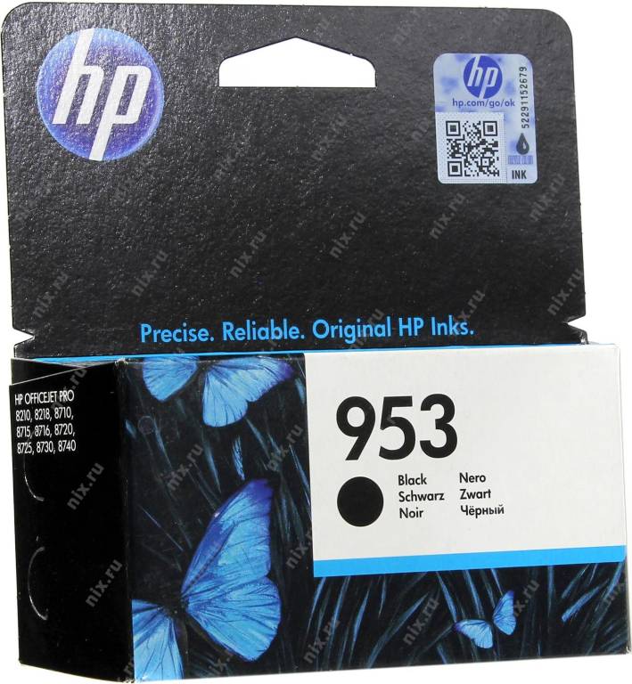 купить Картридж HP L0S58AE №953 Black (o) для HP Officejet Pro 8210/18/8710/15/16/20/25/30/40