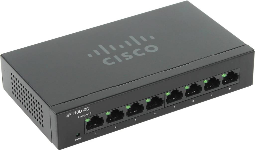    8-. Cisco [SF110D-08-EU]8-port Desktop Switch (8UTP 10/100Mbps)