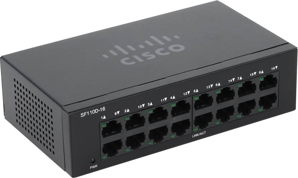   16-. Cisco [SF110D-16-EU] Desktop Switch (16UTP 10/100Mbps)