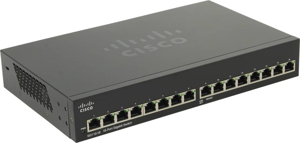   16-. Cisco [SG110-16-EU] 16-port Gigabit Switch