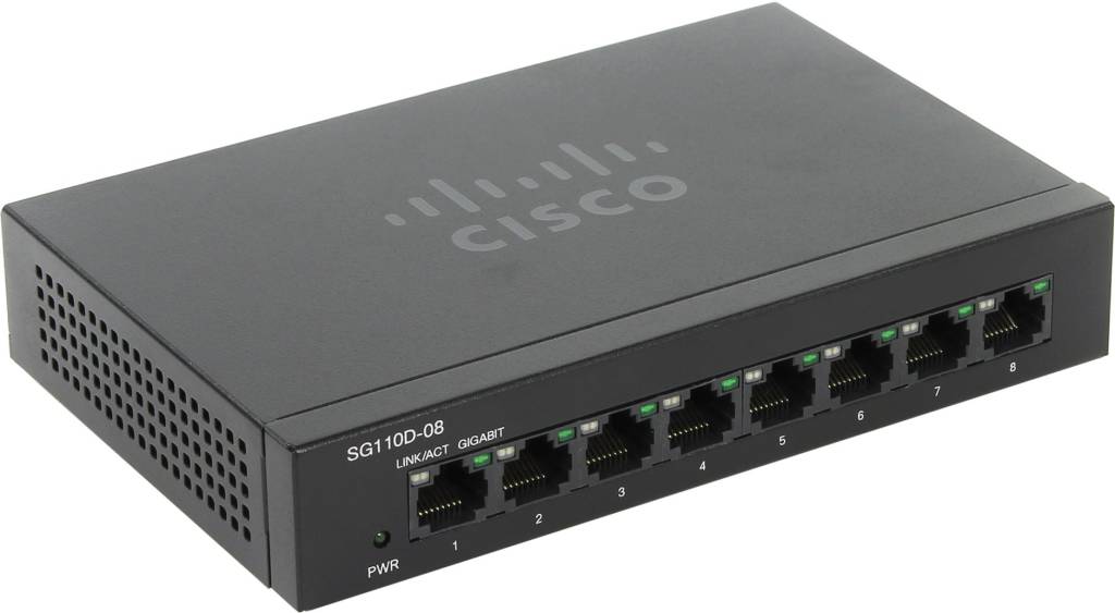    8-. Cisco [SG110D-08-EU] Gigabit Desktop Switch (8UTP 10/100/1000Mbps)