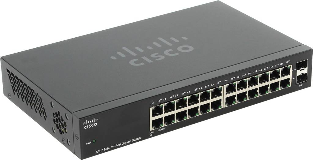   24-. Cisco [SG112-24-EU] Compact Gigabit Switch (24UTP 10/100/1000Mbps)