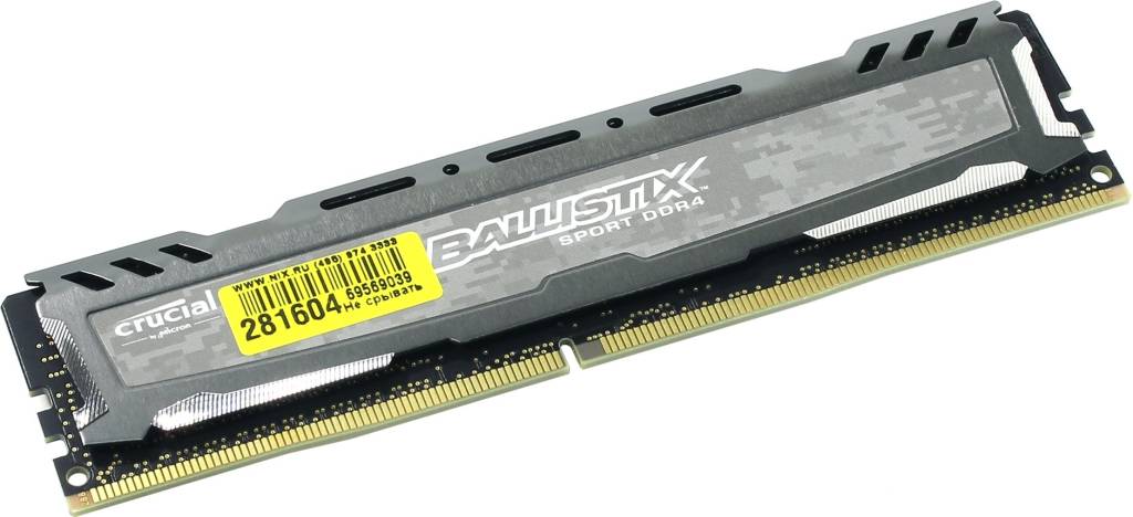    DDR4 DIMM  4Gb PC-19200 Crucial Ballistix Sport [BLS4G4D240FSB]