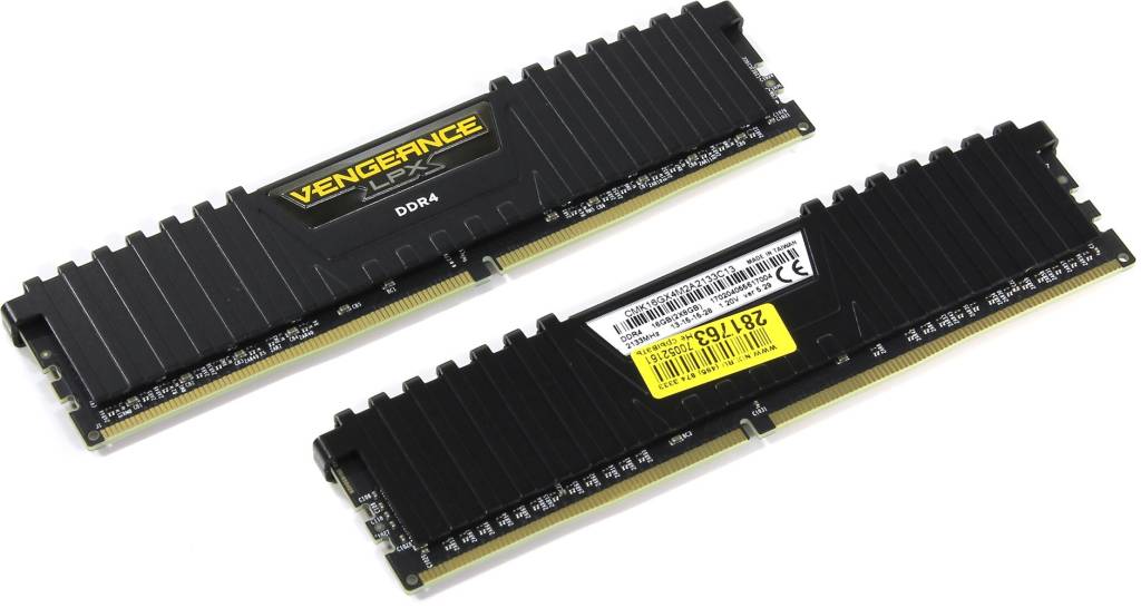    DDR4 DIMM 16Gb PC-17000 Corsair Vengeance LPX [CMK16GX4M2A2133C13] KIT 2*8Gb
