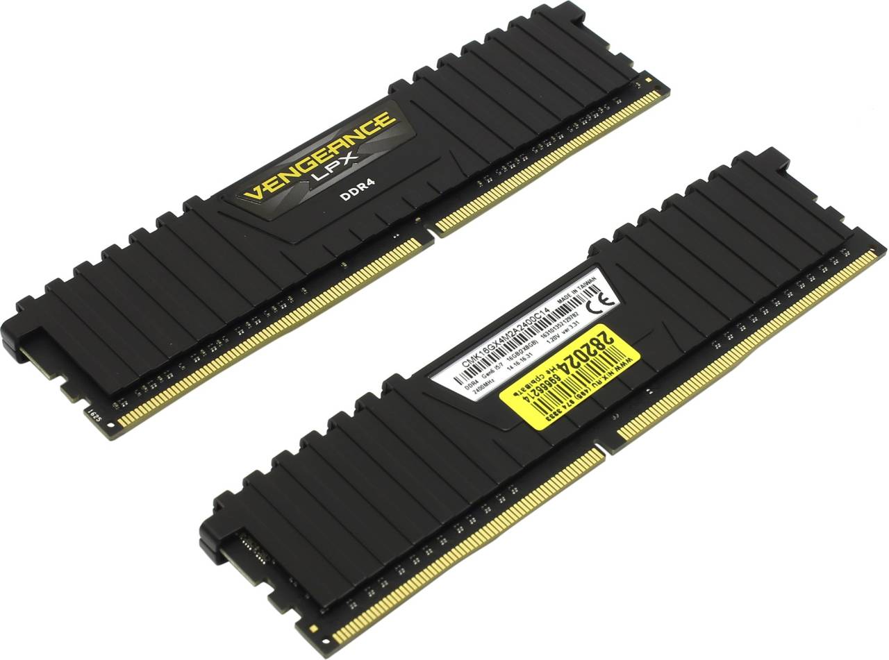    DDR4 DIMM 16Gb PC-19200 Corsair Vengeance LPX [CMK16GX4M2A2400C14] KIT 2*8Gb