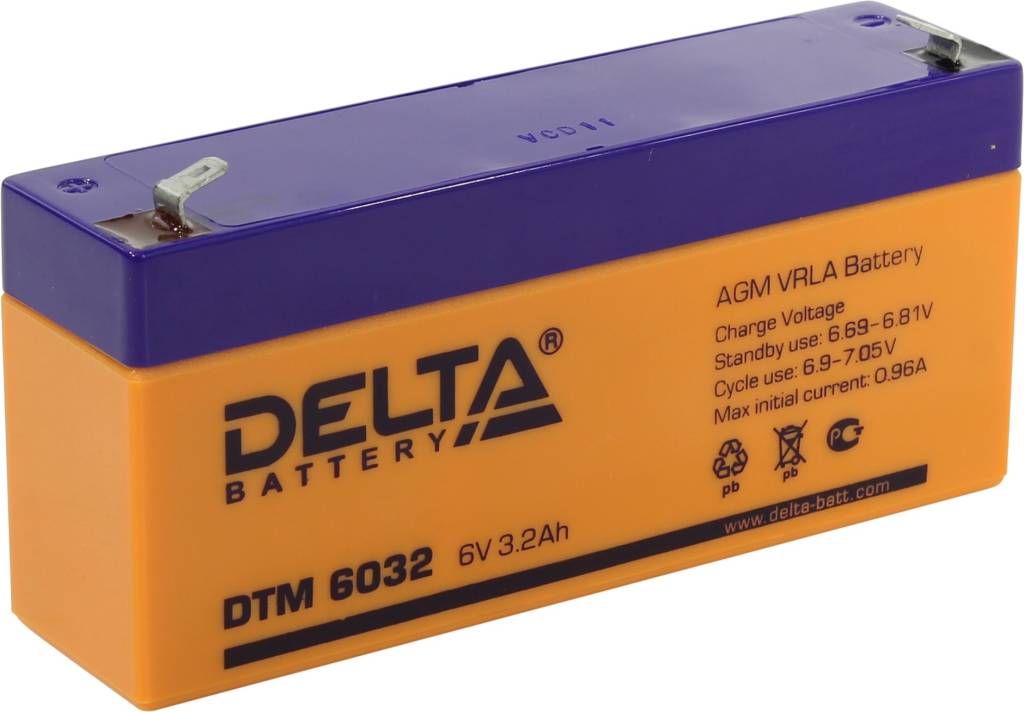    6V  3.2Ah Delta DTM 6032