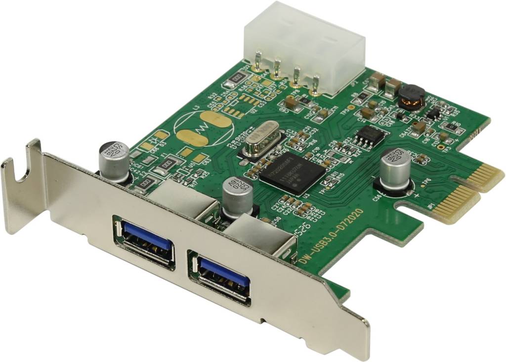   PCI-Ex1 USB3.0, 2 port-ext Orient NC-3U2PELP (OEM) Low Profile