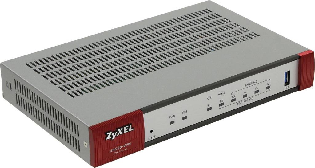    ZyXEL[USG20-VPN]UTM Firewall(4UTP/DMZ 10/100/1000Mbps,1SFP/WAN,1WAN,1USB