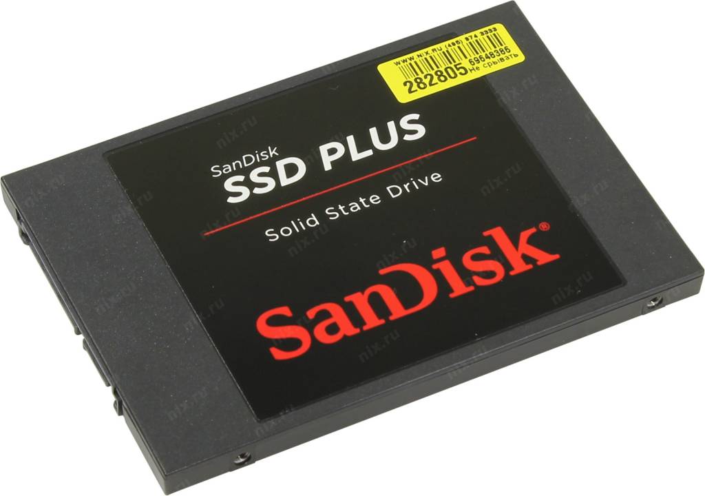   SSD 480 Gb SATA-III SanDisk PLUS [SDSSDA-480G-G26] 2.5 TLC