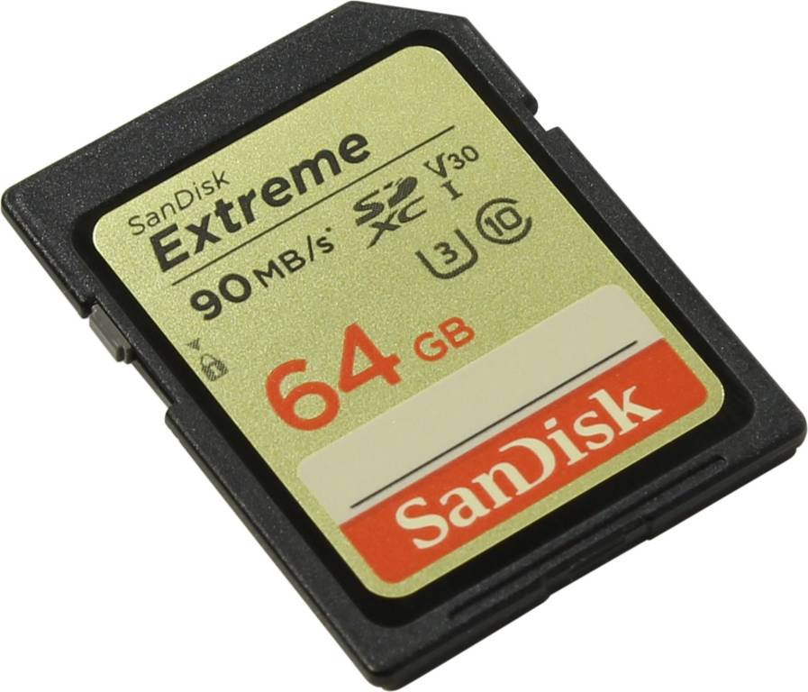    SDXC 64Gb SanDisk Extreme [SDSDXVE-064G-GNCIN] UHS-I U3